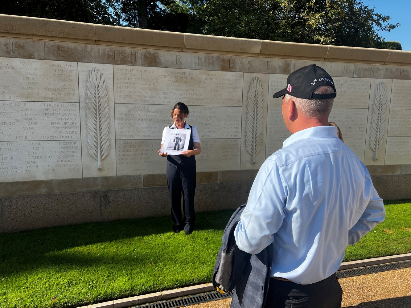 Gov. Edwards at Glapion’s monument in Normandy